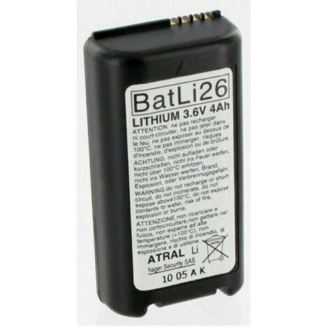 ATRAL TECH Batteria Al Litio 2X (3,6V -4Ah) ( ATRAL ITALIA cod. BATLI26 )