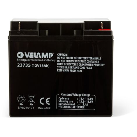 BATTERIA RICARICABILE AL PIOMBO 12V 18 Ah  cm. 7,5x18x16,5 h