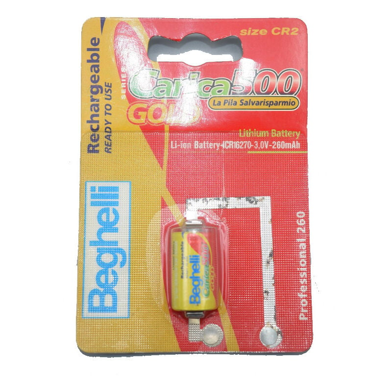 Batteria ricaricabile Beghelli CR2 a Litio 260mAh 8872