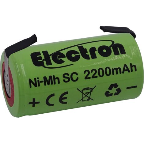 Batteria ricaricabile Ni-Mh SC 1,2V 2200mAh con linguette a saldare