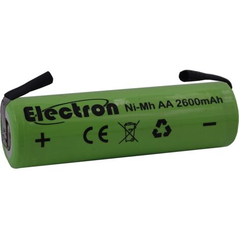 Batteria ricaricabile Ni-Mh stilo AA 1,2V 2600mAh con linguette a saldare