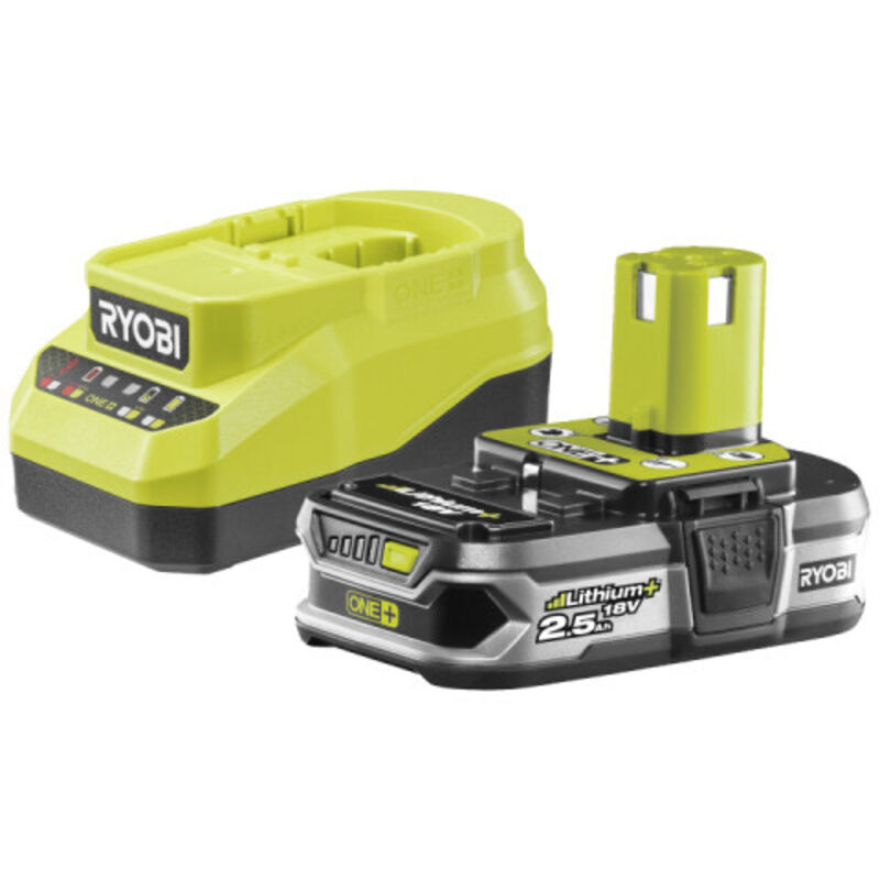 Batteria RYOBI 18V One+ 2,5Ah LithiumPlus - 1 caricatore rapido 2,0Ah RC18120A-125