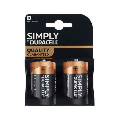 Batteria simply torcia d 1,5 v 1,5v - pz.2 DURACELL