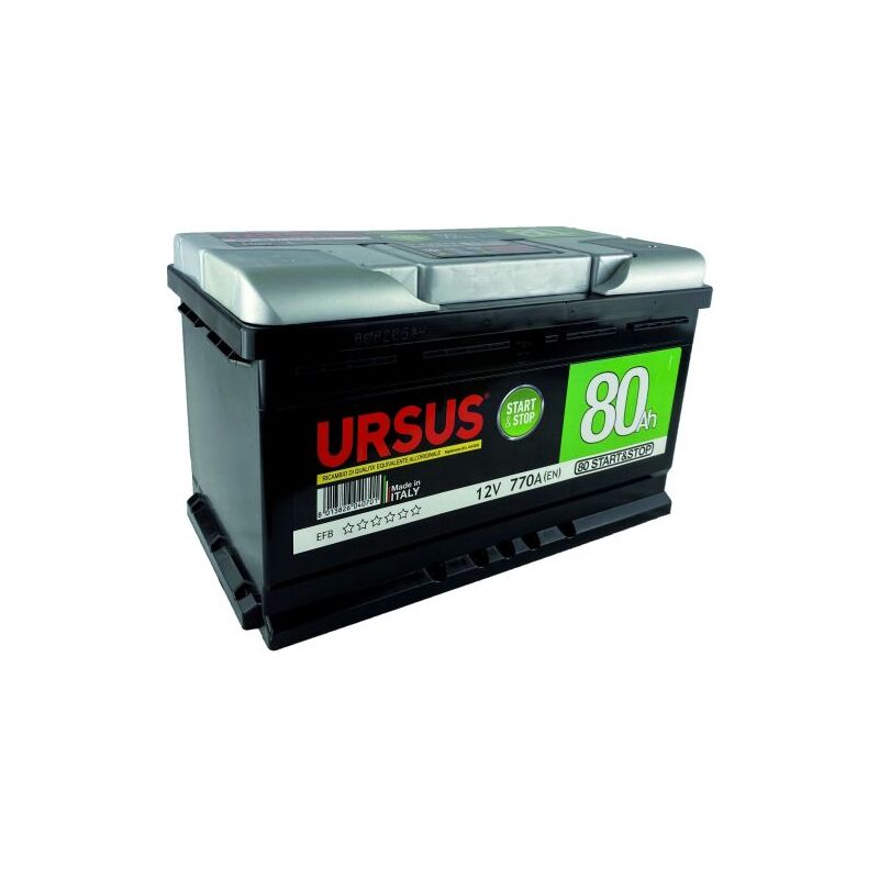 Image of Lubex - batteria avviamento auto ursus start & stop 80 Ah