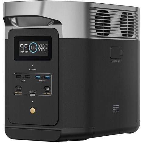 Batteria supplementare EcoFlow DELTA 2, 1 kWh di capacità aggiuntiva per alimentazione domestica di emergenza, batteria portatile per alimentare diversi dispositivi per uso intensivo