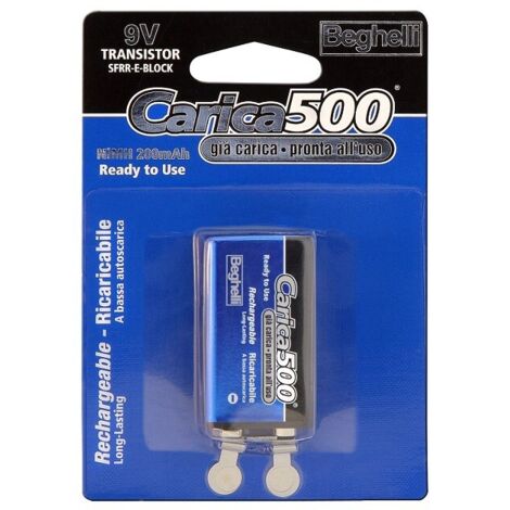 BATTERIA TRANSISTOR 9V RICARICABILE