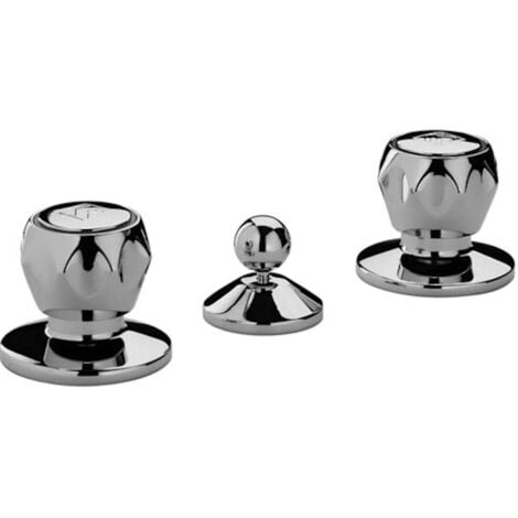 Batteria tre fori bidet completa Paffoni Danubio DA116  Cromo