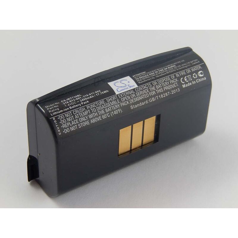 Image of Batteria Vhbw Li-Ion 2400mAh (7.4V) compatibile con Barcode Scanner, Data Terminal, pos, mobile Computer Intermec CK60 sostituisce 318-011-002,