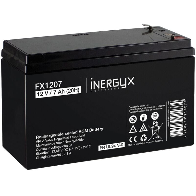 Notre Selection - Batteries rechargeables 12VDC 7AH flamme retardante - izyx - FX1207