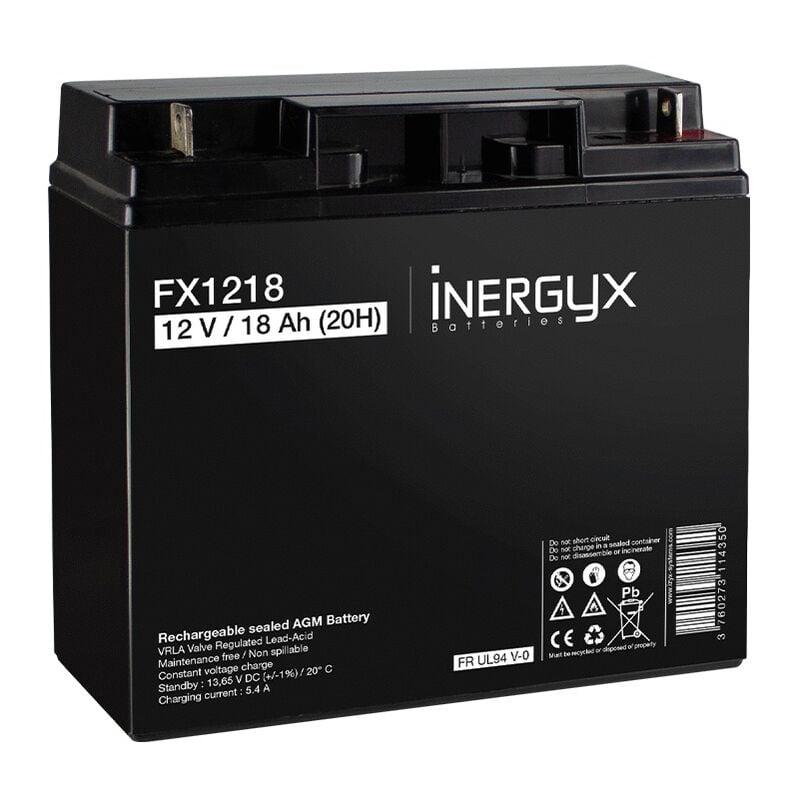 Notre Selection - Batteries rechargeables 12VDC 18AH flamme retardante - izyx - FX1218