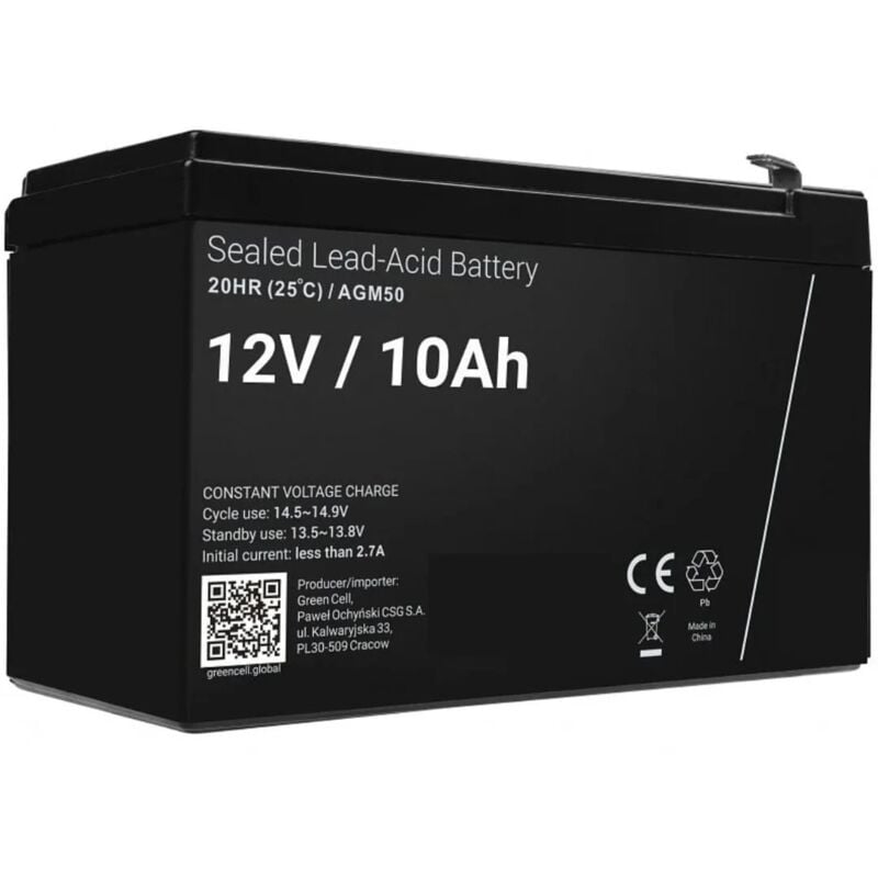 Batterie 12V 10Ah - 4.74mm - 151 x 98 x 94 mm