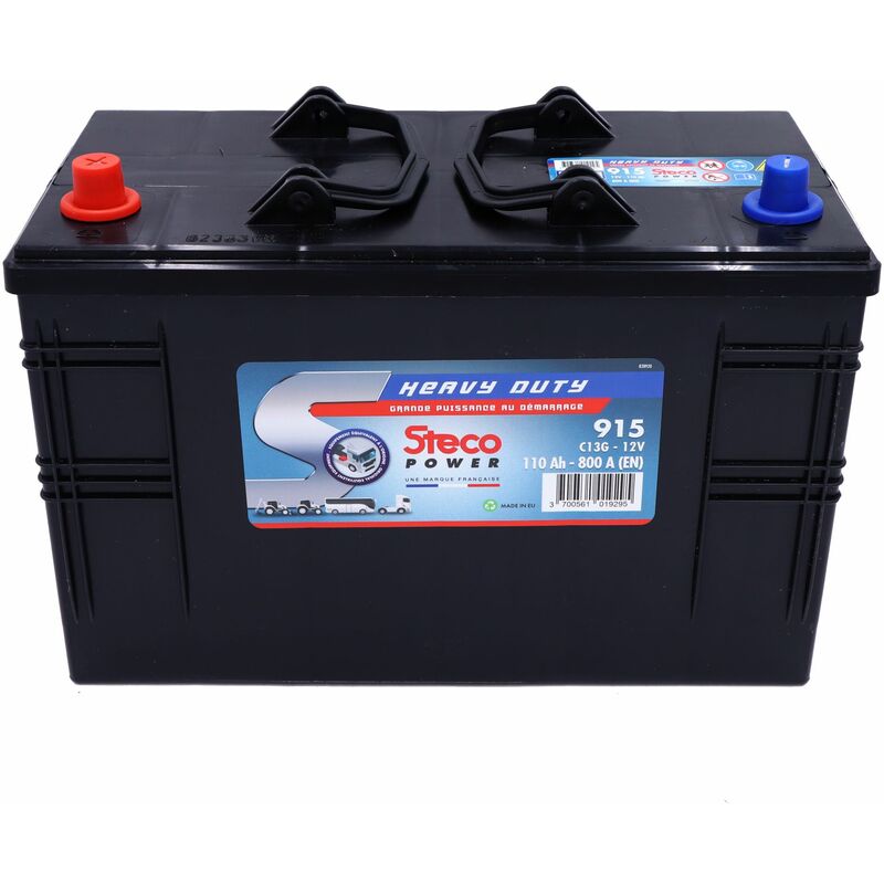 Stecopower - Batterie 12V 110Ah 800A 345x173x233 mm heavy duty 915