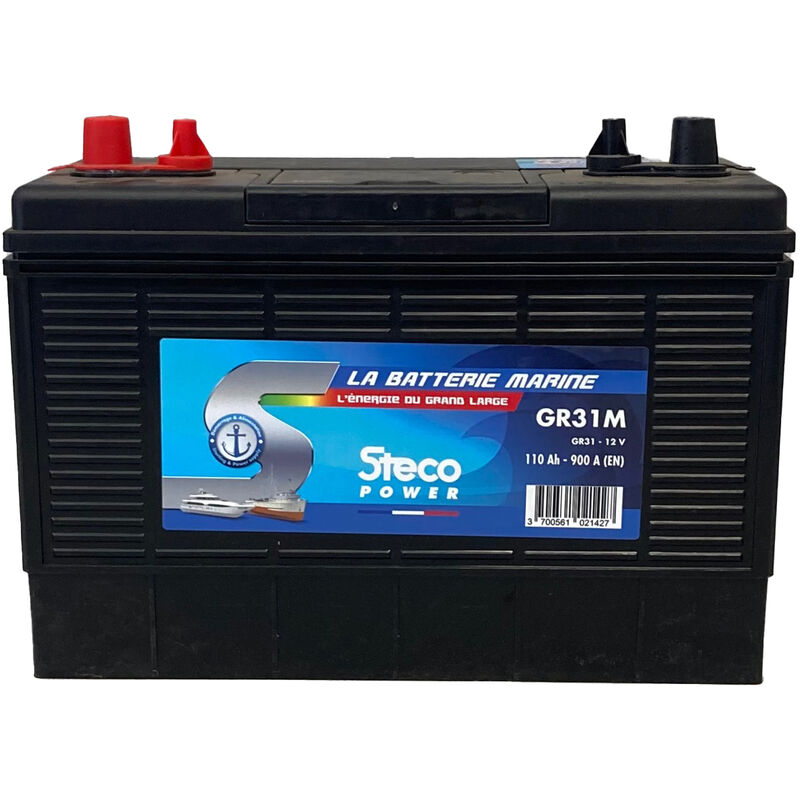 Stecopower - Batterie 12V 110Ah 900A 330x172x240 Gamme steco marine L031GR31M