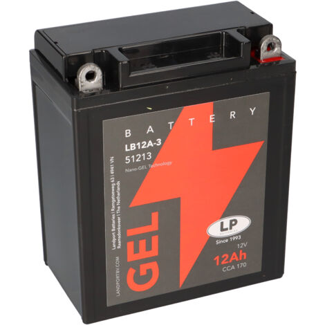 Batterie 12V 12Ah für Motorrad Startbatterie MG LB12A-3