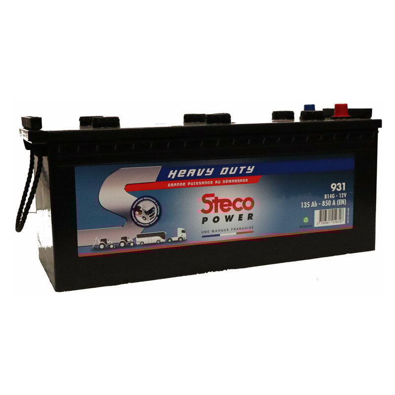 Batterie auto n°8 12V 140Ah 760A steco 931 - Ce produit de marque steco est neuf.