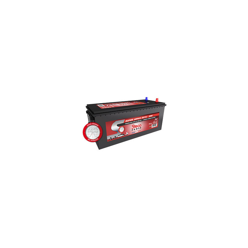 Stecopower - Batterie 12V 190Ah 1100A 512x223x220 mm Super Heavy Duty smf 761