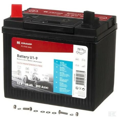 Batterie 12V 28Ah 300A – Borne droite – Démarrage motos et tondeuses – Longue durée de vie et excellente qualité de montage - AH 300 A