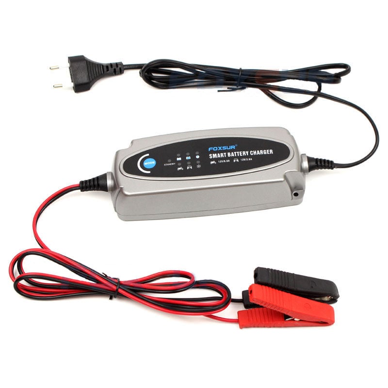 Batterie 12V 3.6A Chargeur de batterie de voiture et de moto à 5 étages