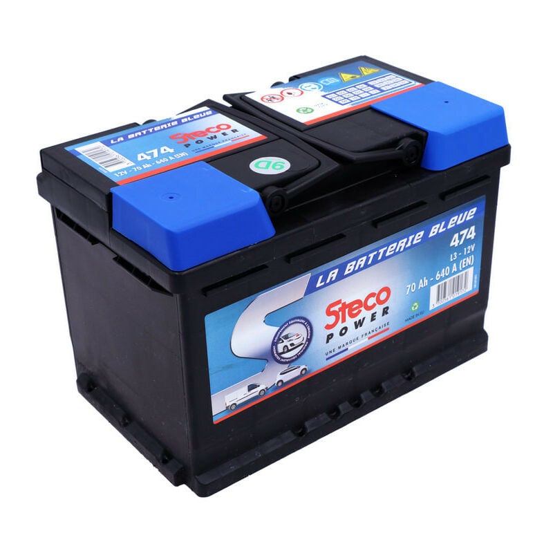 Stecopower - Batterie 12V 70Ah 640A steco 474 - Ce produit de marque steco est neuf.