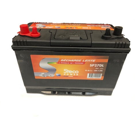 Batterie 12V 95 Ah (20h) 302x172x220 mm décharge lente stecopower - sp27dl