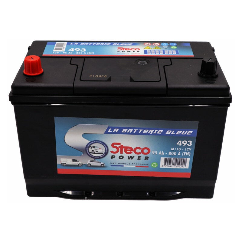 Batterie poids lourd n°14 12V 91Ah 740A steco 493 - Ce produit de marque topcar est neuf.