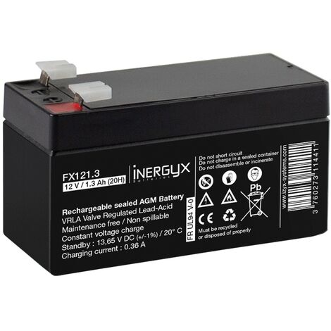 BATTERIE RECHARGEABLE VRLA 12V / 1.3 Ah - IZYX FX121.3