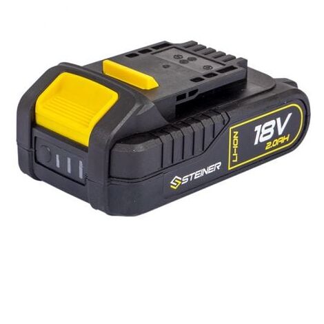 Batterie 18V 2Ah Li-ion – Technologie Li-ion pour outils STEINER – Compatible avec perceuses et scies sans fil