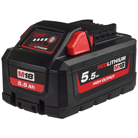 Batterie 18V Li-Ion 5,5 Ah HIGHT OUTPUT™ M18 HB5.5 - MILWAUKEE 4932464712