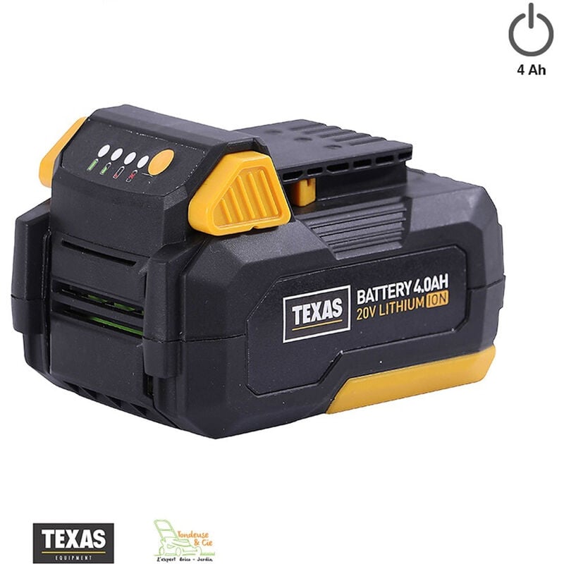 Batterie 20v 4Ah pour outils sans fil à batterie Texas 20 volts