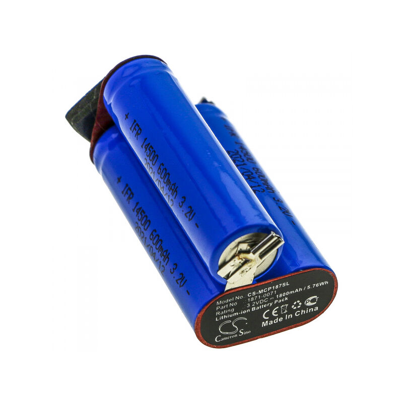Batterie 3.2V 1.8Ah Li-Ion pour Tondeuse Moser Chrom Style Pro 1871