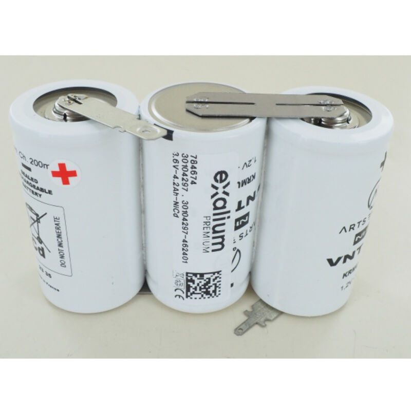 Batterie 3.6V 4Ah NiCd type 3 VTD 70 784674