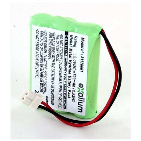 Batterie 3.6V NiMh pour AASTRA BE3850, BE3872, GP 55AAAH3BMX