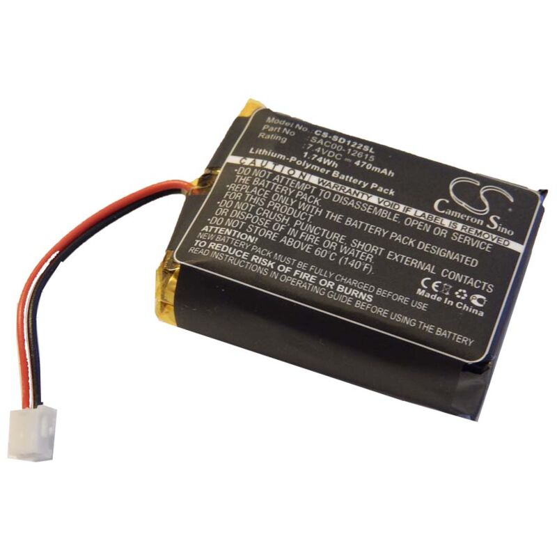 Batterie 470mAh (7.4V) pour transmetteur Sportdog SD-1225 comme SAC00-12615. - Vhbw