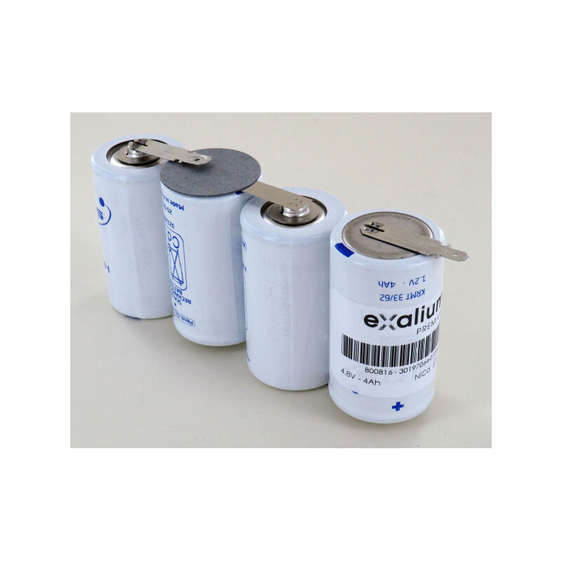 Batterie 4.8V 4Ah NiCd 4VTD Faston +6.3/-4.8mm