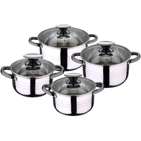 Batterie 8pc inox adapté à l'induction Hita Collection