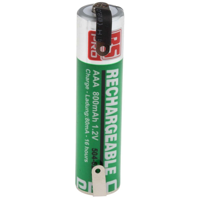 Batterie AAA rechargeable 800mAh RS PRO sortie Cosses ( Prix pour 1 )