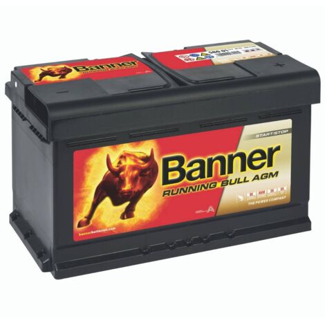 Batterie AGM 12V 80Ah 800A – 58001 – Pour décharge lente et démarrage – Applications bateaux, camping-cars, systèmes solaires – Banner