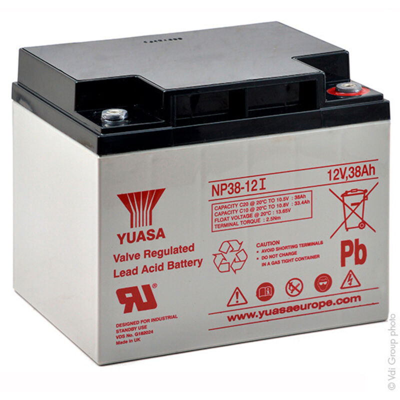 Yuasa - Batterie plomb agm NP38-12I 12V 38Ah M5-F