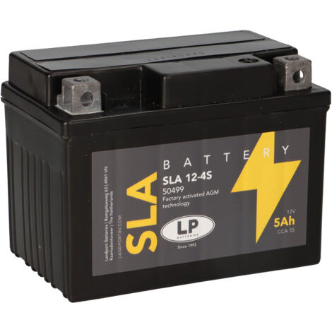 Batterie AGM SLA 12V 5Ah für Motorrad Startbatterie MS SLA 12-4S