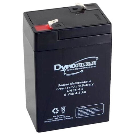 2GT ROUES ET ROULETTES BATTERIE AGM VRLA PLOMB ETANCHE 6V - 4,5 Ah DYNO