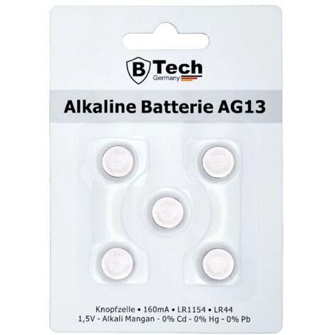 Batterie Alkaline (5er Pack) AG13 Knopfzelle-Blister