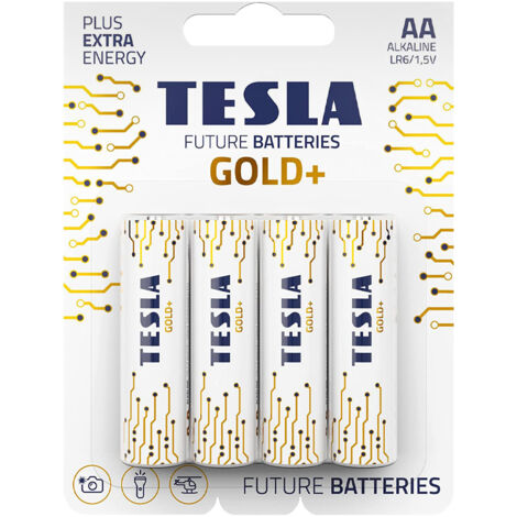 Batterie Alkaline Tesla AA Pz 4 Serie Gold+