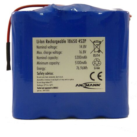 Batterie ANSMANN 4S2P - Li-Ion -14.8V - 5200mAh