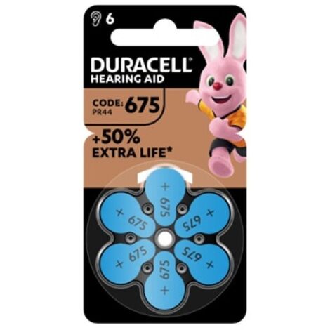 Batterie Apparecchi Acustici Duracell Tipo 675 (Blue) – 6 pezzi