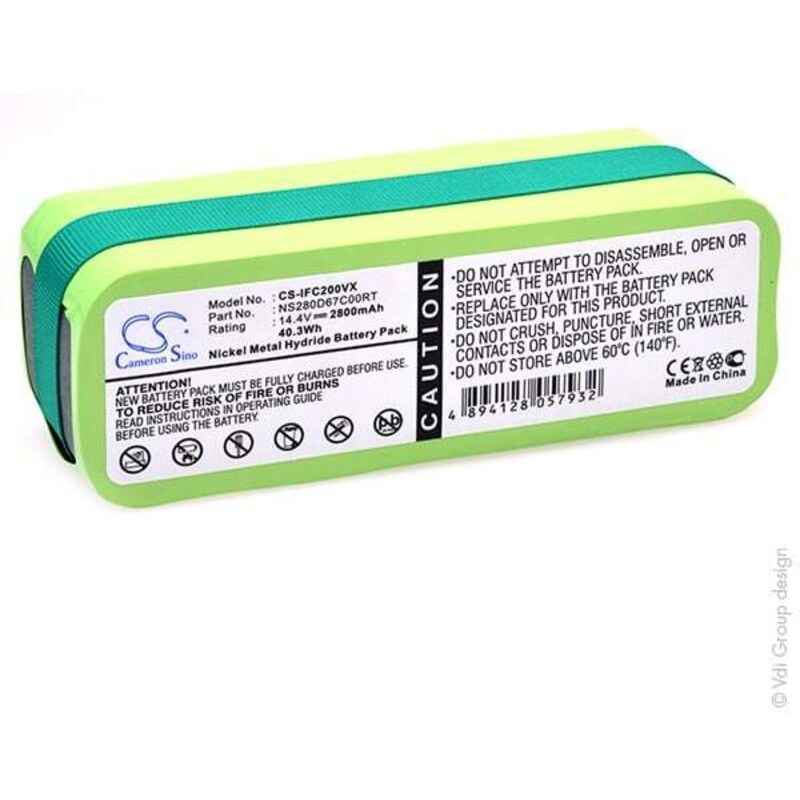 Batterie aspirateur compatible Infinuvo 14.4V 2.8Ah - CS-IFC200VXCSIFC200V - NX