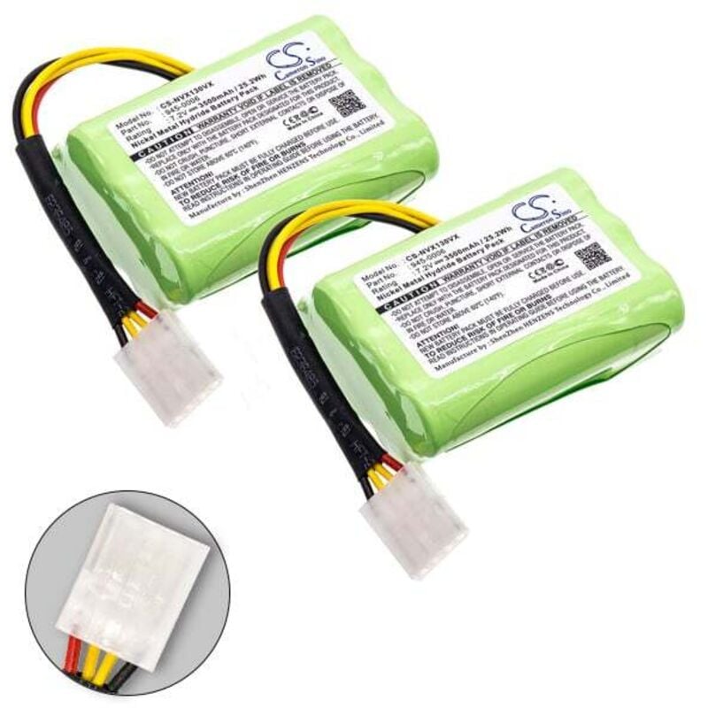 NX - Batterie aspirateur compatible Neato (2 x batteries) 7.2V 3.5Ah - 205-0001