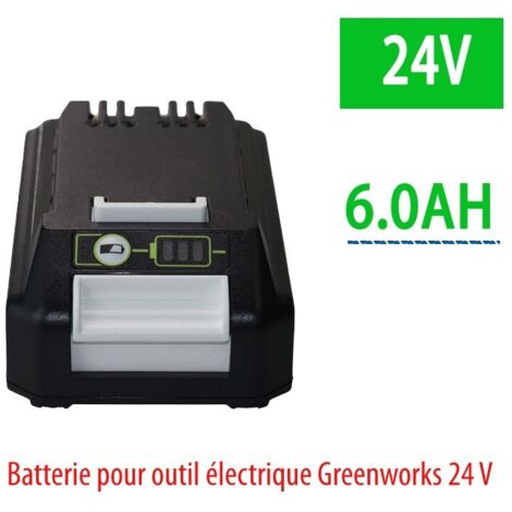 Batterie aste Eddie Ion pour outils électriques Greenworks, remplacement, 24V 6000mAh, compatible 20352, 22232