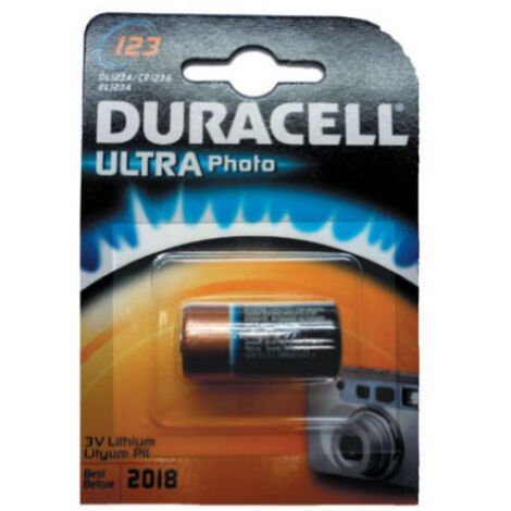 Batterie au lithium Duracell Ultra Photo DL123 3V pour appareil photo