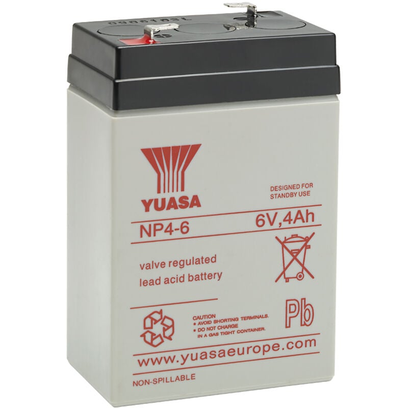 Yuasa - batterie au plomb - 6 volts - 4 ah np4-6