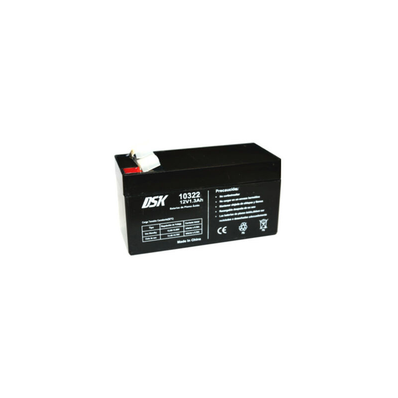 DSK - Batterie au plomb agm 12V/1,3A 97x45x52mm 0,57Kg